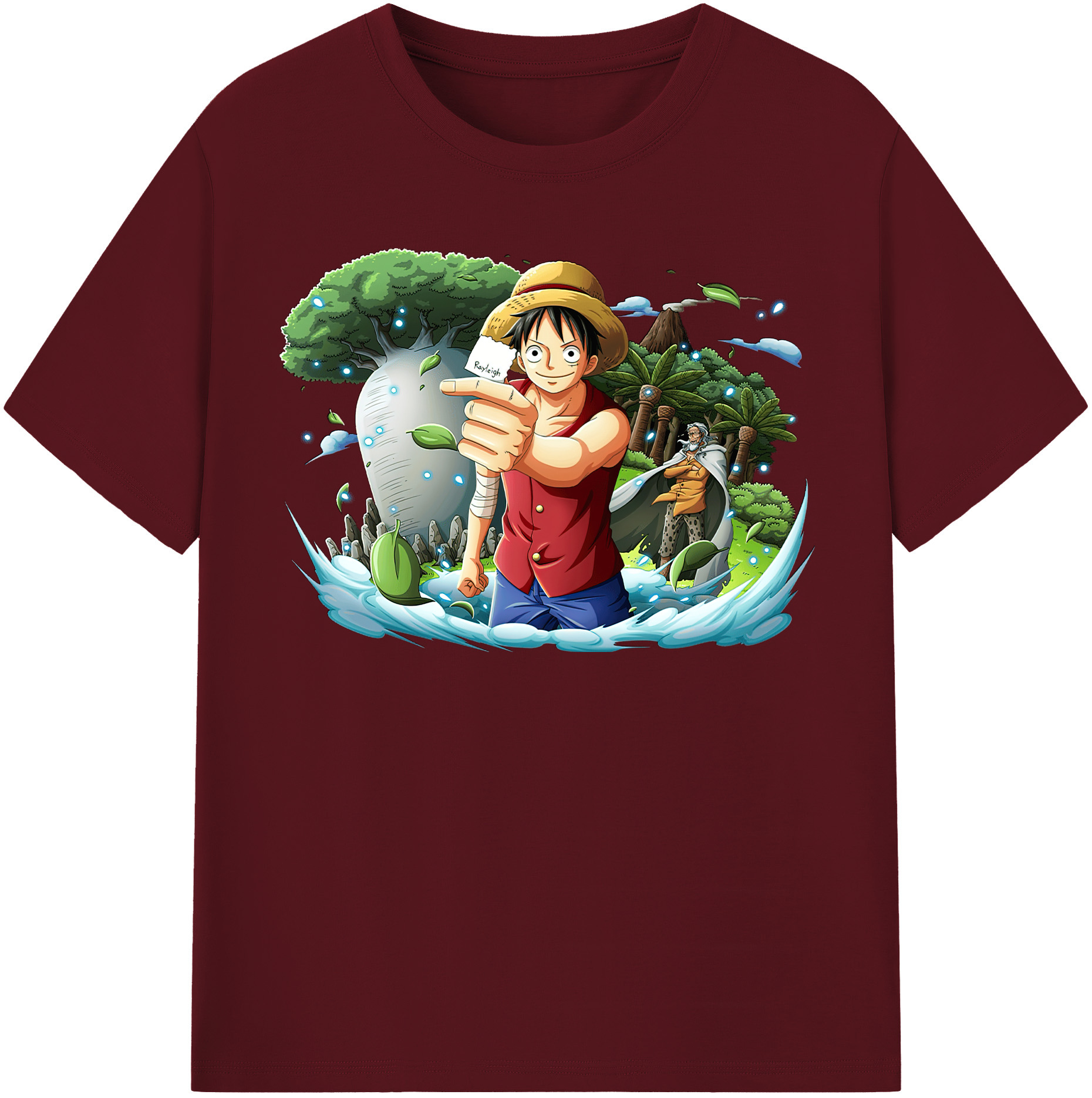 ワンピース モンキー・D・ルフィ ONE PIECE Monkey D. Luffy 綿100％半袖Tシャツ（フロントプリント）